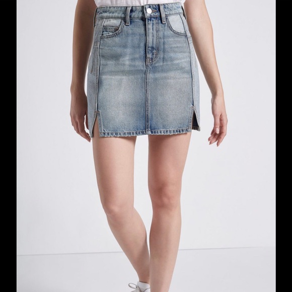 3/$30 Current/ Elliot Reversed Mashed Mini Denim Skirt - Picture 3 of 9